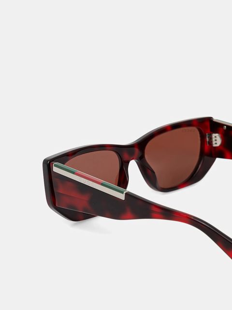 Gucci okulary przeciwsłoneczne damskie kolor czerwony GG1959S - zdjęcie produktu nr 2