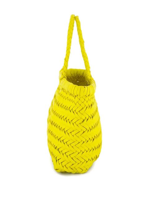 DRAGON DIFFUSION flat leather tote bag - Yellow