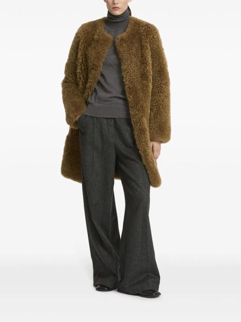 Yves Salomon belted coat - Brown