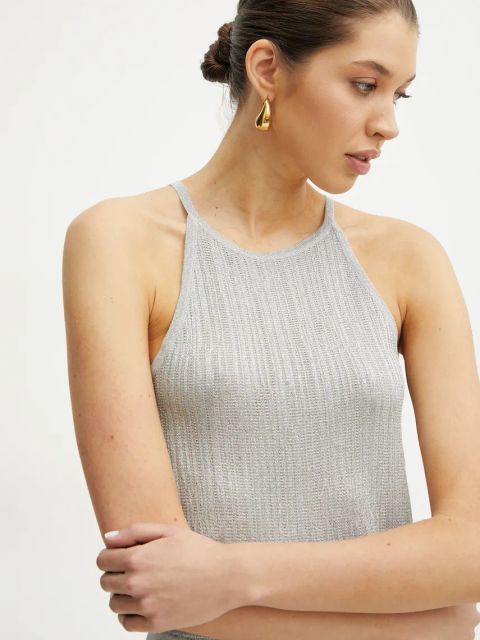 Armani Exchange top damska kolor szary melanżowa XW000112 AF11957