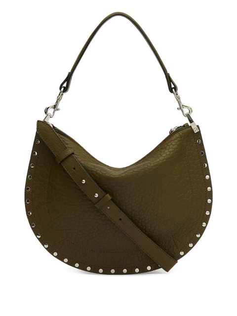 ISABEL MARANT Oskan studded zip shoulder strap - Green
