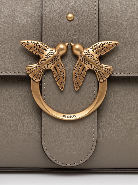Pinko torebka skórzana kolor brązowy 104524 A0QO