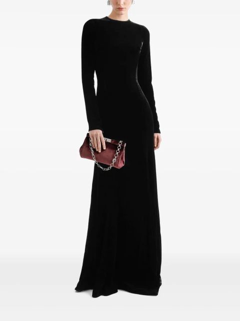 Dolce & Gabbana velvet clutch bag - Red