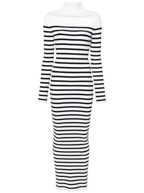 Jean Paul Gaultier striped ribbed maxi dress - White - zdjęcie produktu nr 1