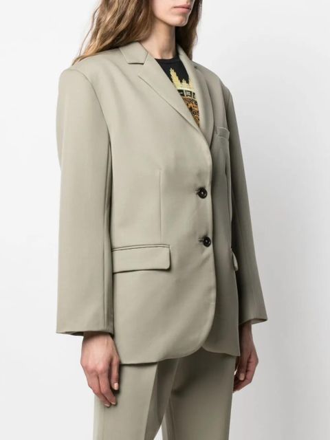 ANINE BING Quinn wool oversize blazer - Green - zdjęcie produktu nr 2