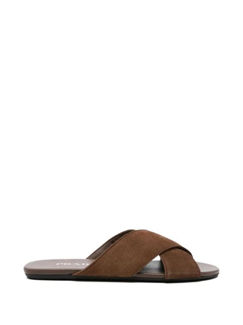 Prada cross-strap sandals - Brown - zdjęcie produktu nr 1
