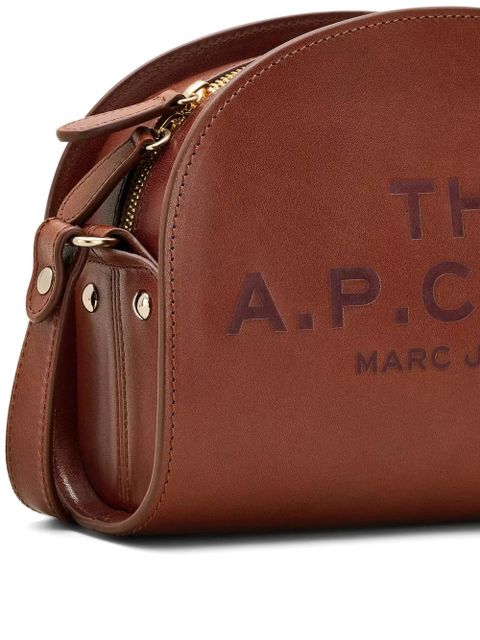 Marc Jacobs x A.P.C. embossed-logo leather cross body bag - Brown - zdjęcie produktu nr 2