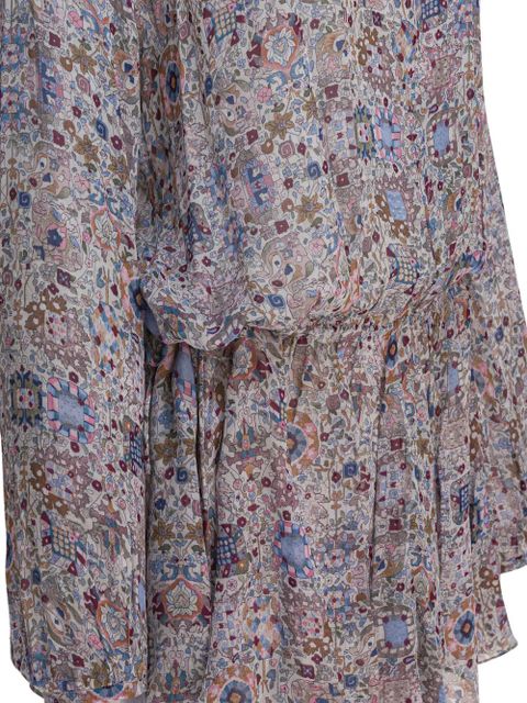 MARANT ÉTOILE geometric-pattern mini dress - Neutrals