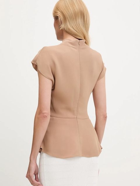 Karl Lagerfeld bluzka damska kolor zielony gładka A3W11017 - zdjęcie produktu nr 2