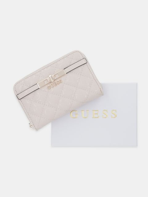 Guess portfel IDRA damski kolor beżowy SWGG81 57140