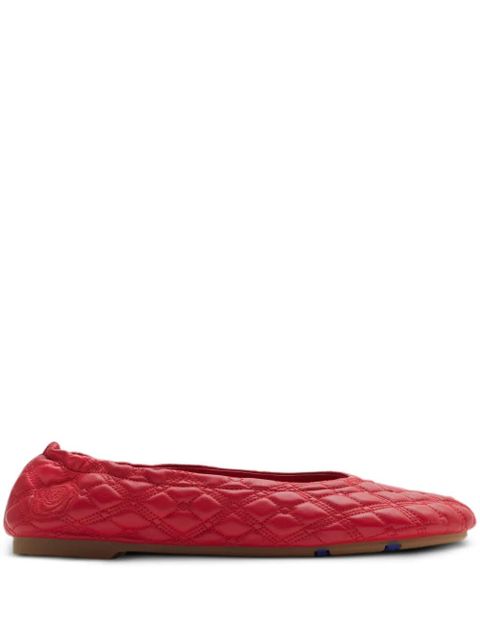 Burberry Sadler leather ballerina shoes - Red - zdjęcie produktu nr 1