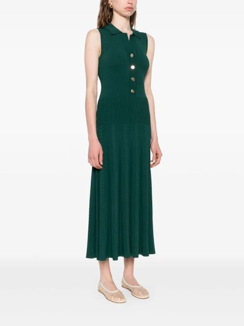 SANDRO cable-knit maxi dress - Green
