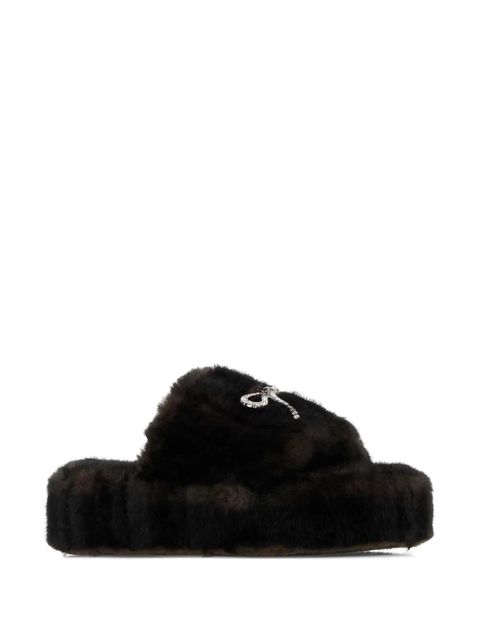 Balenciaga crystal-embellished platform slippers - Brown - zdjęcie produktu nr 2