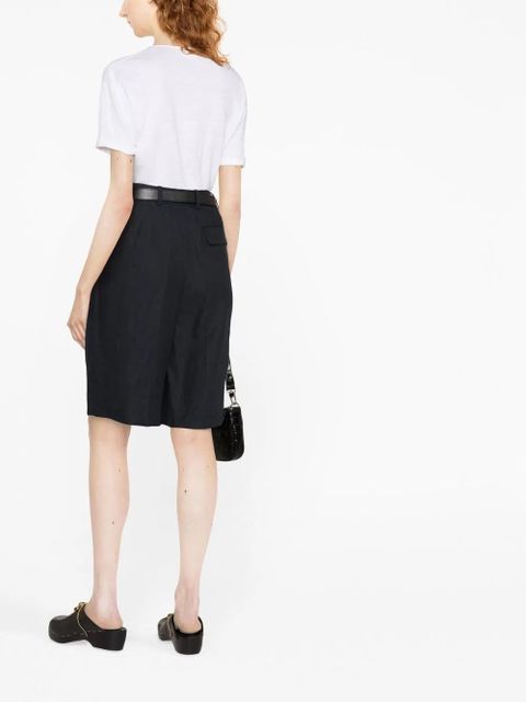 MARANT ÉTOILE logo-print linen T-shirt - White