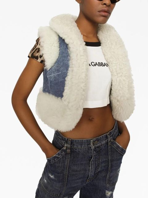 Dolce & Gabbana denim cropped gilet - Blue