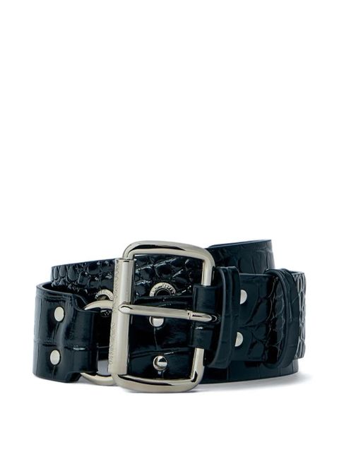 Vivienne Westwood embossed buckle leather belt - Black - zdjęcie produktu nr 1