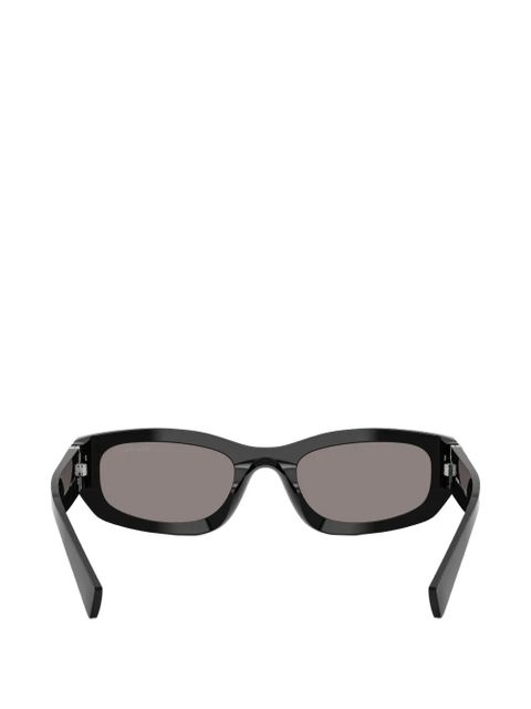 Miu Miu Eyewear logo rectangle sunglasses - Black