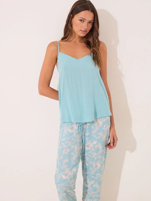 women'secret piżama damska kolor turkusowy 3592395 - zdjęcie produktu nr 2