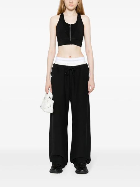 Alexander Wang layered-design cotton track pants - Black
