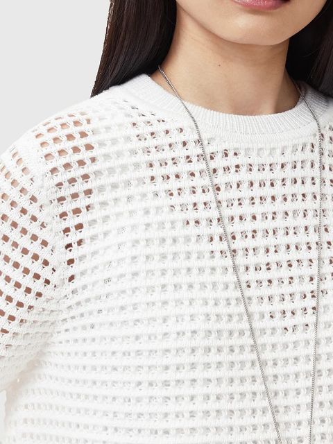 AllSaints sukienka i sweter MIRO kolor biały maxi prosta W179DC