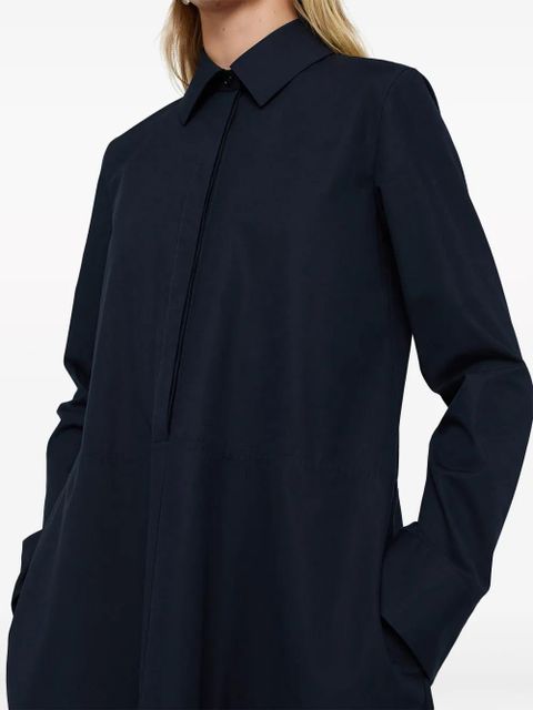Jil Sander long-sleeved organic cotton shirtdress - Blue