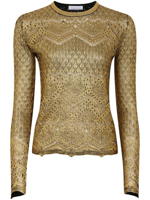 Rabanne metallic knit top - Gold - zdjęcie produktu nr 1