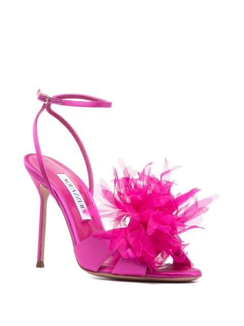 Aquazzura Poème feather-detail sandals - Pink - zdjęcie produktu nr 2