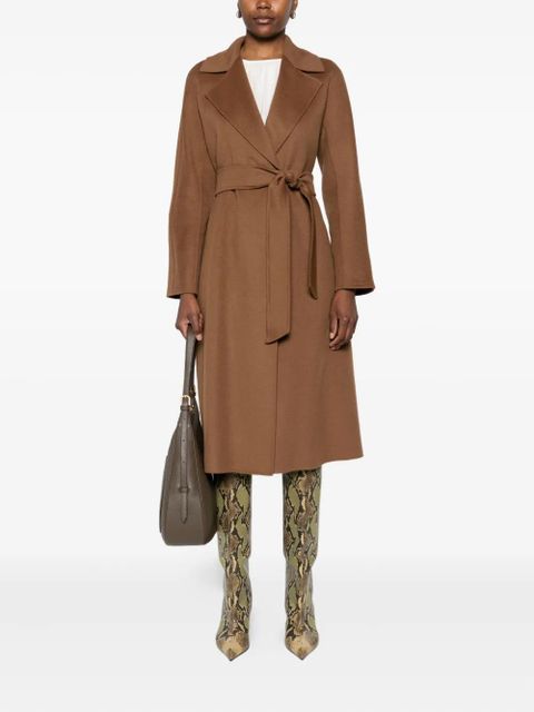 Max Mara belted wrap coat - Brown
