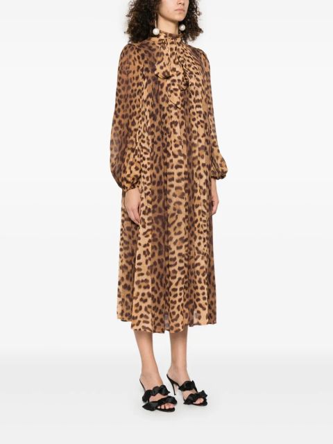 ZIMMERMANN Crush midi dress - Brown