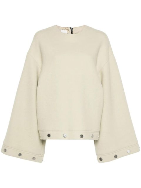Nanushka studded bell-sleeves top - Neutrals - zdjęcie produktu nr 1