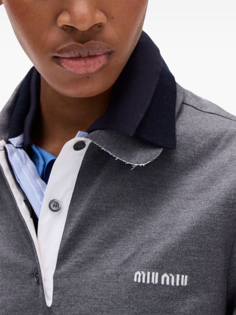 Miu Miu fine-knit mini dress - Grey