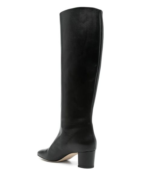 Manolo Blahnik 50mm leather knee-high boots - Black
