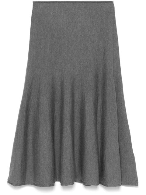 KHAITE Mayu midi skirt - Grey - zdjęcie produktu nr 1