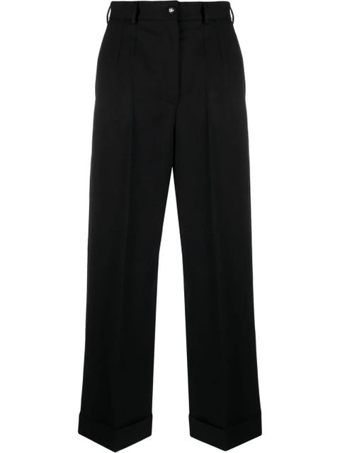 Dolce & Gabbana high-waist wide-leg trousers - Black - zdjęcie produktu nr 1
