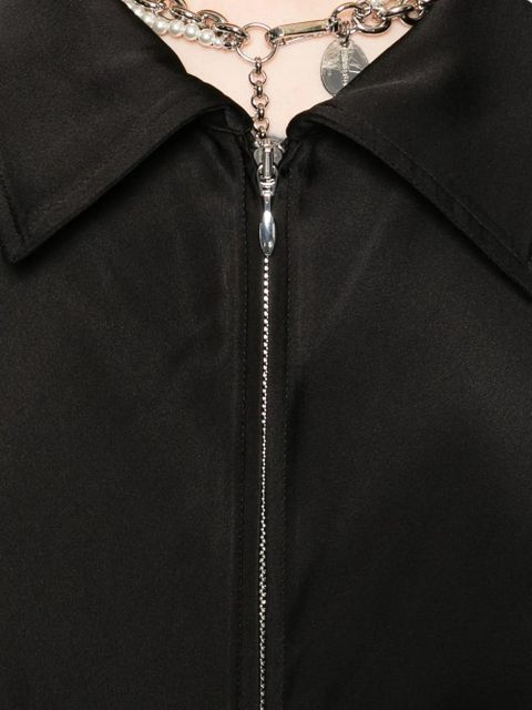 TOTEME Slouch zip-front draped blouse - Black - zdjęcie produktu nr 2