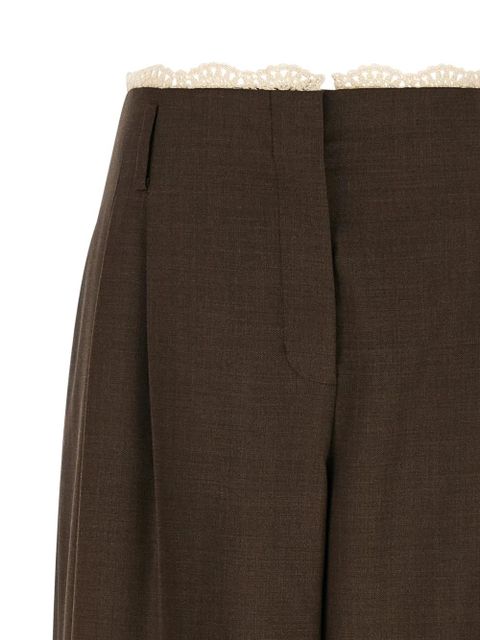 Magda Butrym waistband-detail trousers - Brown