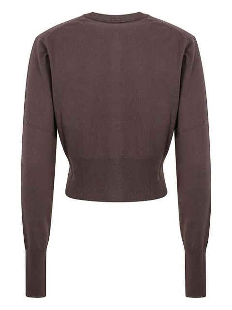 Vivienne Westwood Bea logo-embroidered cropped cardigan - Brown - zdjęcie produktu nr 2