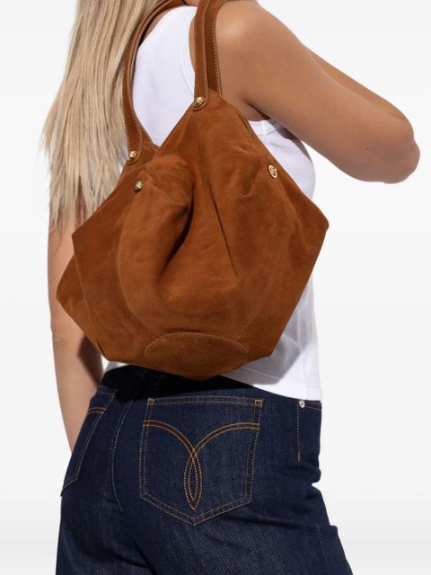 Versace Protea suede shoulder bag - Brown