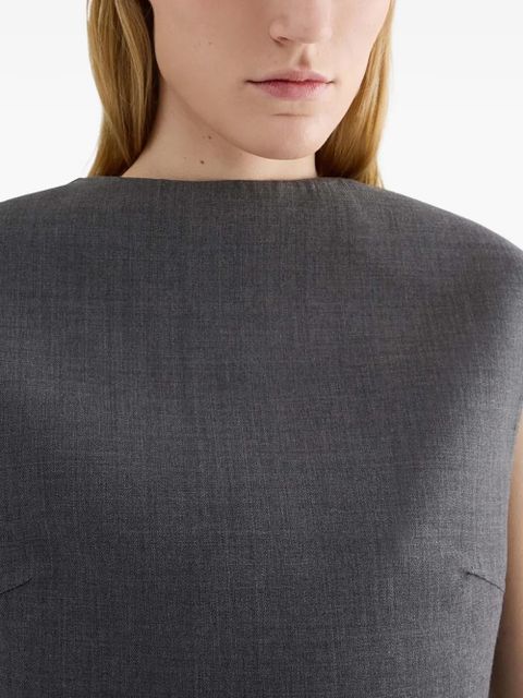 Jil Sander twill crop top - Grey