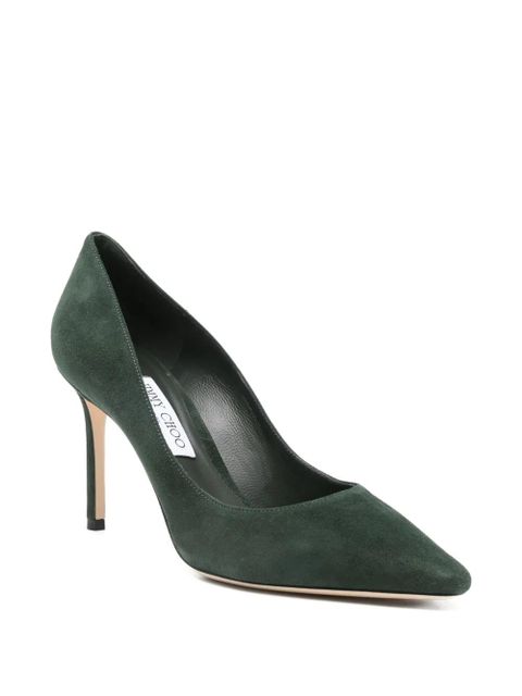 Jimmy Choo 85mm Romy suede pumps - Green - zdjęcie produktu nr 2