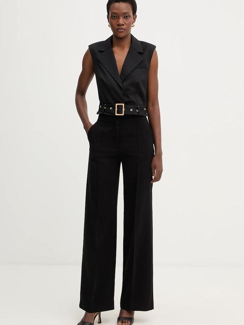 Karl Lagerfeld kamizelka z dodatkiem wełny kolor czarny jednorzędowa B1W14009 - zdjęcie produktu nr 2