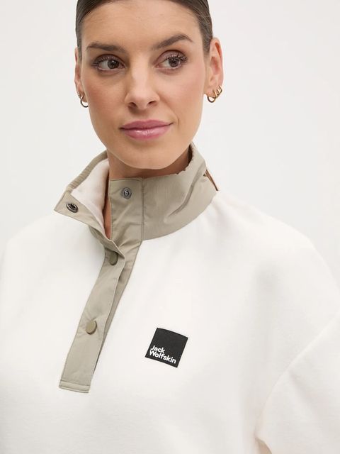 Jack Wolfskin bluza polarowa Sumetro damska kolor beżowy gładka A64110 - zdjęcie produktu nr 2