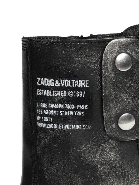 Zadig&Voltaire leather combat boots - Black