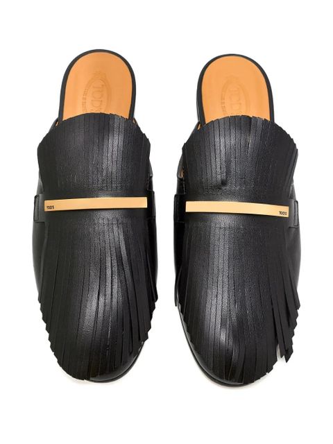 Tod's fringe-detailed mules - Black
