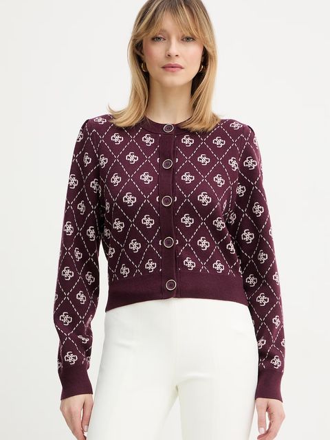 Guess kardigan z domieszką wełny SARAH