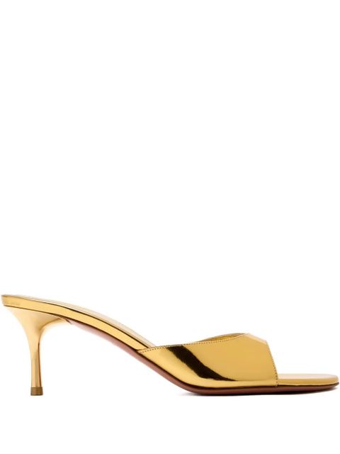 Amina Muaddi 60mm Jeanne metallic mules - Gold - zdjęcie produktu nr 1