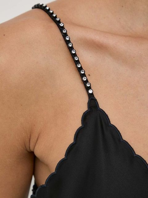 Twinset bluzka kolor czarny z aplikacją