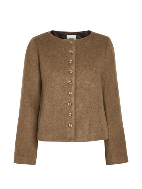Reformation Lucia buttoned jacket - Brown - zdjęcie produktu nr 1