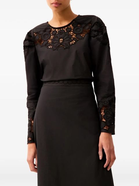 Marie Oliver Dori lace long-sleeve blouse - Black - zdjęcie produktu nr 1