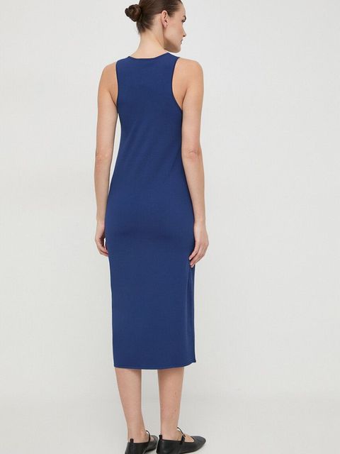 Weekend Max Mara sukienka kolor granatowy midi prosta 2415321022600